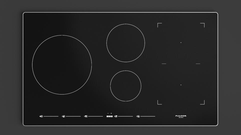 36" INDUCTION COOKTOP WITH BRUSHED ALUMINUM TRIM Fulgor Milano